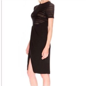 Finders Keepers Black Semi Sheer Top Black Mini Dress Size XS‎